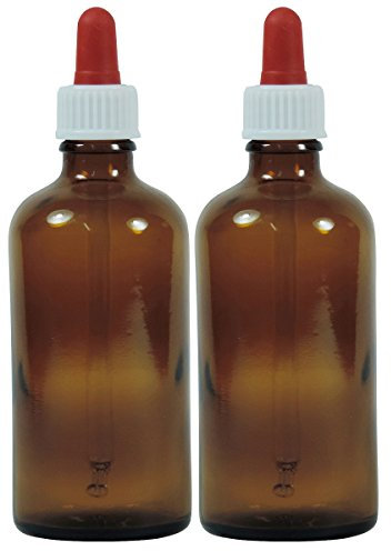 Viva Haushaltswaren 10 Brown Glass Apothecary Bottles, Glass, brown, 100 ml