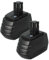 vhbw 2X Akku kompatibel mit Hilti SF4000-A, SF4000, SF180A, SF180-A, SF180, SFH181A, SFH181, SF4000A Werkzeug (1500 mAh, NiMH, 18 V)