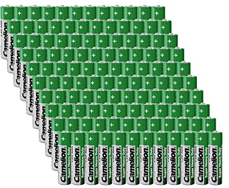 Camelion 120 x AAA Super Heavy Duty Batteries 1.5V Leistungsstarke Einwegbatterien für Spielzeug, Wecker, Fernbedienungen und viele andere Geräte