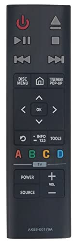 VINABTY AK59-00179A Remplacement de la télécommande Compatible avec Samsung Blu-Ray Player UBD-K8500 UBD-K8500/XU UBD-K8500/ZF