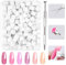 200 Nail Art Schwämme und 4 Krallen Nail Sponge Metall-Greifer für Ombre und Gradient Nageldesign,Nagelkunst-Schwamm Pinsel,Maniküre Zubehör für Nägel,Gelnägel Zubehör Schwämme für Babyboomer Effekte
