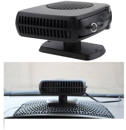 JNNJ Riscaldatore per Auto, Sbrinatore Parabrezza Auto, Ventola Raffreddamento per Parabrezza, Accendino Sigarette con 2 in 1 Funzione di Riscaldamento E Raffreddamento, Accessori Auto Universali
