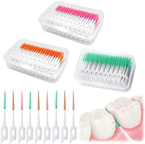 120 Pezzi Scovolini dentali, Spazzolini Interdentali Silicone,Scovolino Denti,per Famiglia Pulizia dei Denti, per l'Igiene Dentale Mantenimento Della Salute Orale