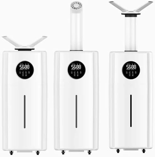 LUMS Umidificatore industriale 21L per tutta la casa e l'ufficio, 1000 ft², ad ultrasuoni, nebbia fredda, doppio ugello 360°, controllo dell'umidità, riempimento superiore facile, silenzioso, con