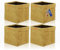 Lycce Kallax Boxen Cordstoff 4er Set | faltbare Aufbewahrungsboxen 33 x 33 x H31 cm mit abnehmbarem Cordbezug waschbar | Ordnungsboxen passend für Kallax Regal | senf