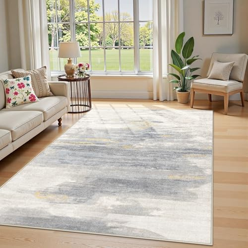 YOWOMO Teppich Wohnzimmer 120X170cm Schlafzimmer Carpet Waschbarer Vintage Kurzflor Esszimmer Vorzimmer Boho Living Room Rug Bedroom