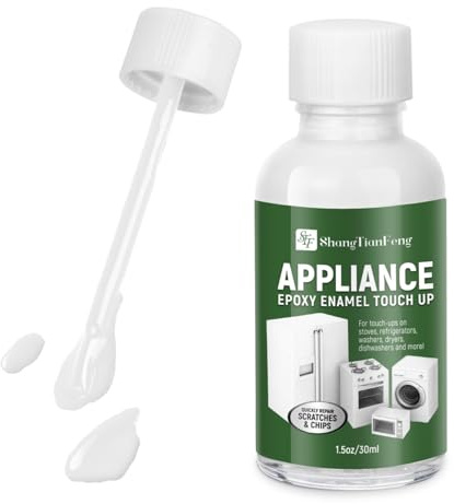 White Touch Up Paint forElectrical appliancesl, metal, wood, floor, appliance maintenance, refrigerator, dishwasher, dryer, washing machine, microwave oven and other household appliances high-gloss