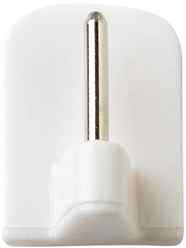 Merriway® BH00114 (10 Pcs) Self Adhesive Wire End Hook for UPVC Window Frames - White, Pack of 10 Pieces
