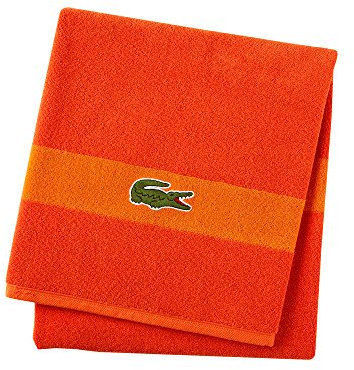 Lacoste Logo Handtuch Badetuch, sesam, 30 x 52, baumwolle, Orangeade, 30 x 52