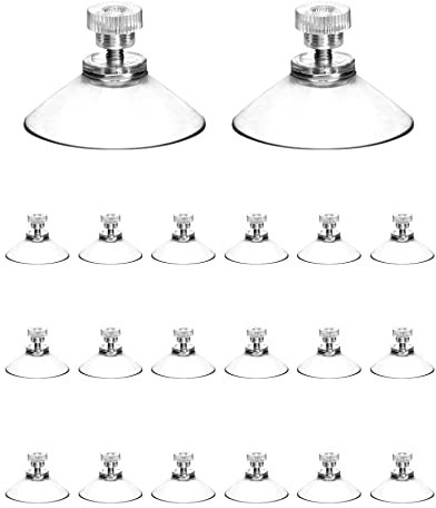 QWORK® 20 Pièces De Ventouse, Ventouses Pour Fenêtres, Ventouse Vitre, Ø 40mm Avec Écrou Moleté, Pour Tissu D'ombre De Voiture, Bain Porte
