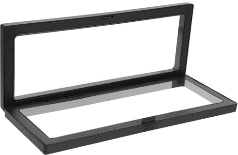 CALLARON 2stücke Floating Frame Schmuckdisplay Box Für Münzen Medaillen Und Erinnerungsstücke Transparentes Design Für Kreative Präsentation Sockel Schwarz