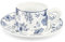 fanquare 260 ml Set de Tasses à Café et Soucoupes, Set de Tasses à Café Bleu Floral, Tasses à Thé Rétro de Chine, Tasses à Cappuccino en Porcelaine pour Latte Café Mocha ou Thé, Cadeaux Baristas