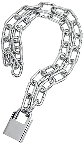 FHPEWXDG Lucchetto antifurto per Bici Portatile Lucchetto per Ciclismo all'aperto Lucchetto per Catene per Biciclette antifurto Sicuro Lucchetto per Catena Anti-Taglio per Moto, Lucchetto da 50 cm