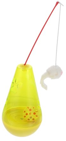 Abaodam Jouets Alimentaires pour Chats Distributeur De Nourriture Lent Jouet à Bascule Interactif avec Design De Souris