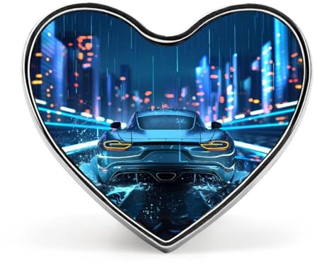Vattendroppar cool sport bil emblem hjärtform söt brosch nål knapp märken för ryggsäck jackor hattar dekor