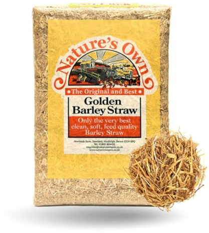 Nature's Own Golden Barley Straw Xl Bag Animal Ped Bedding - For Chicken Poultry Hamster Rabbit Mice Gerbils Guinea Pig Small Animals Nesting & Burrowing - 3.5kg