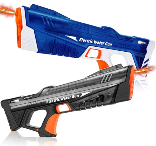 2Packs Electric Water Gun for Kids & Adults, Automatic Fill Up, Powerful Squirt Guns with 28-32 FT Long Range, Summer Outdoor Pool Beach Water Pistol/Blaster Toys