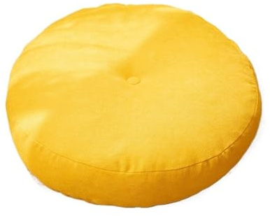 UJEDFHV Meditationskudde överdimensionerad rund sittdyna meditation golv sittkudde tatami barndynor matta puff soffa stol säng bil ryggkuddar (gul, rund 47 cm)