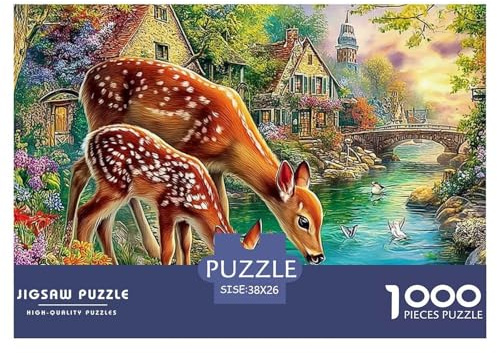 Magical Deer Puzzle pour Adultes - 1000 Pièces L'Excellence : Le Défi des Puzzles Complexes - Cadeaux Choisis pour Adultes Et Enfants (14+) 38x26cm/1000pcs