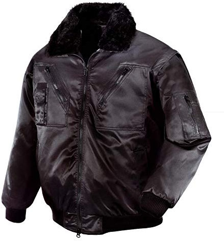 teXXor Piloten Oslo Arbeitsjacke mit abnehmbaren Ärmeln, L, schwarz, 4176