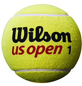 WILSON US Open Jumbo Tennis Balls - 5, Yellow, Deflated