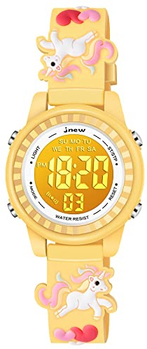 Venhoo Kids Watch for Girls 3D Cute Unicorn Wrist Watch for Child Ages 3-10