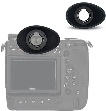 JJC Long & Extended Shield Soft Silicone Eyecup for Nikon Z8 Z9 Zf | 24.5mm extended, for original Nikon DK-33 eyepiece, Blocks stray light for clearer viewfinder, Good for outdoor shooting