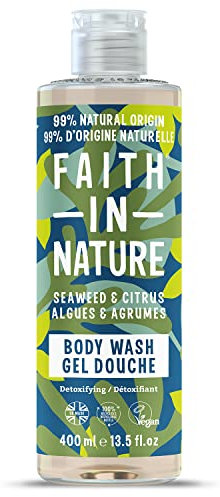 Faith in Nature Bagnodoccia Naturale all'Alga Marina & Agrumi, Disintossicante, Vegano e Non Testato su Animali, Senza SLS e Parabeni, 400 ml
