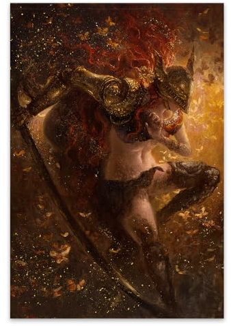 KANCAIGOU Elden Gaming Ring Poster Malenia Blade of Miqueella Valkyrie Game Cover/Key Art Leinwand Poster, Leinwanddrucke, Wandkunst-Poster (2,8 x 45,7 cm, ungerahmt)