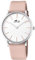 LOTUS Damenuhr 18776/4 Outlet 316l Edelstahlgehäuse Silber Rosa Lederband, silber