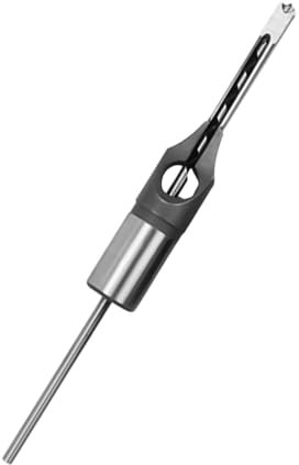 Shallho Punta per trapano a foro quadrato in acciaio al carbonio per la lavorazione del legno, scalpello vuoto Mortise utensile elettrico, punta tonda per asta (1/4(6,4mm))