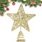 GXFCING Christbaumspitze Baumspitze Stern Glitzer 3D Metallic Weihnachtsbaumspitze Tannenbaum Spitze Stern für Weihnachtsbaum Christbaumschmuck 20 x 15cm (Gold, M)