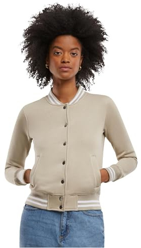Urban Classics Giacca college da donna a 2 colori, nero/bianco