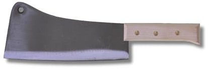 Briconess.com Mannaia spaccaossa 28 cm con lama lucida e manico in legno