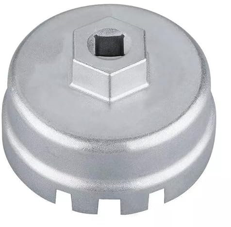 Crozgan 64.5mm 14 Flutes Oil Filter Wrench Cap Oil Filter Cap Removal Tool for Toyota Lexus CT200h Scion Prius Prius V Corolla Matrix Auris Rav4