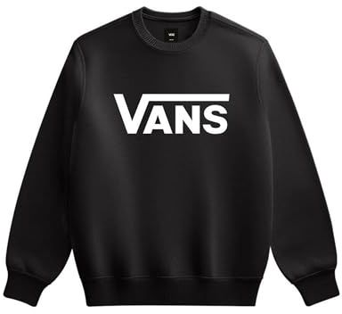 Vans Classic III Crew para Hombre, Color Negro, Talla S, Negro, S