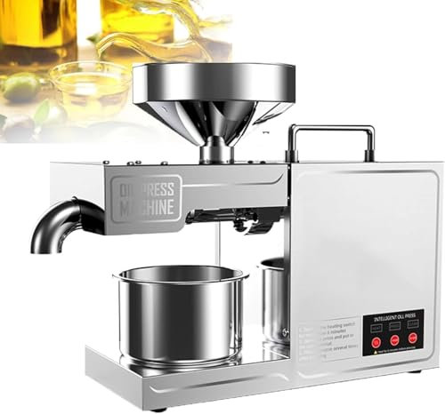 Pressa Olio Elettrico Frantoio Olive 1000W Macchina Per Spremere L'olio Temperatura Automatica Frantoio Olio,Arachide, Semi Di Girasole, Semi Di Tè, Semi Di Sesamo, Noccioli Di Noc