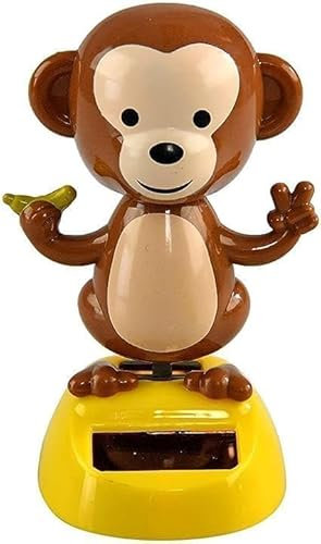Ymhapp Cute Monkey Solar Power Dancing Monkey Figure for Car Dashboard Desktop Decor for Kids Teens Solar Power Kits Novelty Auto Decoration