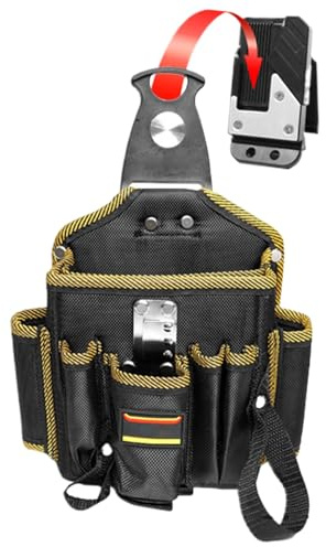 Djowyh Electrician Hip Holder, Technician Work Organiser, Tool Bags, Large Capacity, Lightweight Belt Holder for Hairdressers, Roofers, Adults