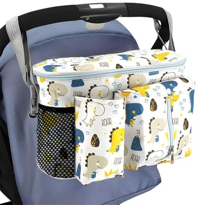 Borsa Passeggino Organizer,Impermeabile Borsa per Passeggino Universale,Con Tracolla Regolabile,per Trasportare Biberon,Pannolini e Giocattoli