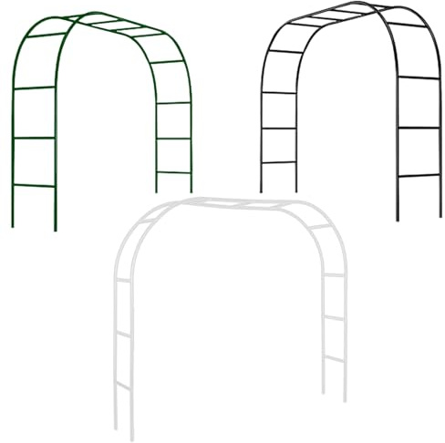 Soporte de arco de jardín para plantas trepadoras, cenador de rosas de metal, 40 cm de ancho, enrejado de jardín independiente, marco tubular, pirámide decorativa para rosas, estructura exterior