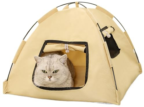 Missmisq Tienda para Gatos,Caseta Plegable Playa Mascotas | para Perros Portátil y Transpirable para Exterior, Jardín, Camping, Patio, Balcón, Viaje, Playa, Verano y Apartamento