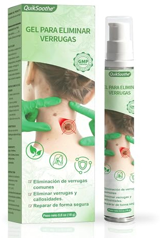 Gel para Quita Verrugas 18g, Suavemente Las Verrugas Quitar Comunes, Las Verrugas Plantares, para Eliminar Verrugas en el Cuerpo y Las Manos, Apto para Todo Tipo de Pieles