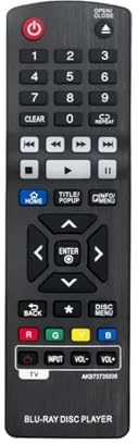 1st Blu-Ray-spelare fjärrbyte AKB73735806 Kompatibel med UBK90 BP330 BP430 BP430N BP530 BP540 BPM54 BP735 BP735B BP550