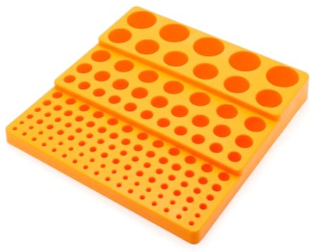 Caja de almacenamiento para brocas, cortador de fresado, acabado de taladro, organizador de 131 agujeros para caja de almacenamiento de brocas de fresado de 4 a 32 mm