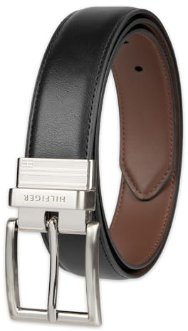 Tommy Hilfiger Men's Reversible Belt , Black/Brown, 38