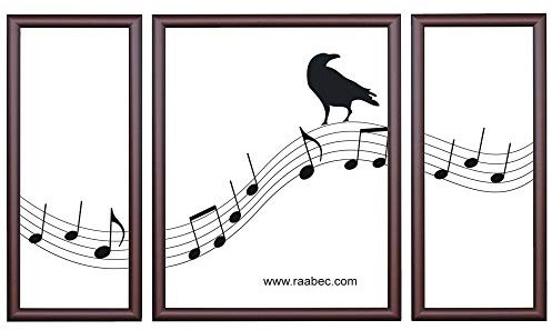 Bilderrahmen Triptychon, Größe 50x80cm, Farbe Braun, ideal für Malen nach Zahlen Triptychon Bilder von Schipper oder Ravensburger