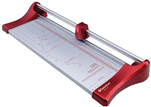 Swordfish 40260 Slimline A3 10 Sheet Rotary Paper Trimmer/Guillotine - Red