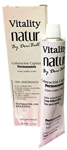 Tinte Vitality Natur Sin Amoniaco + Keratina 60ml. Tono Caoba Claro