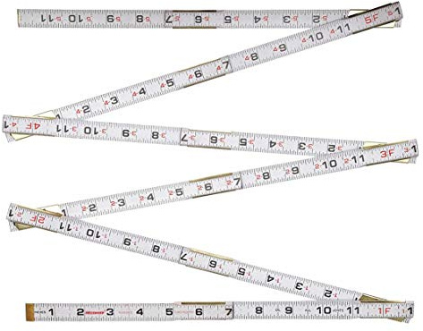 TAPE 6ft FOLDING RULE LUFKIN 1066D 1/8 THICK WOOD FT/10TH AND FT/IN